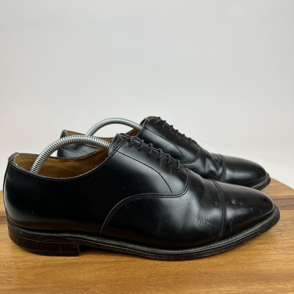 Mens Gleneagles Cambridge Black Leather Brogue‎ Dress Shoes Oxfords Size 9.5 D